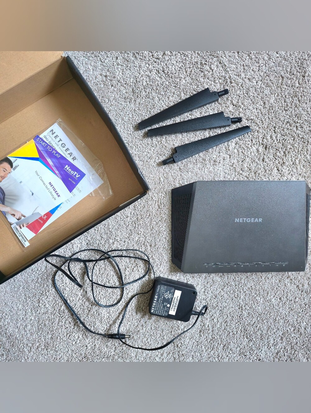 NETGEAR Nighthawk AC1900 Smart WiFi Router R7000 Dual Core Processor 1GHz - Picture 2 of 6